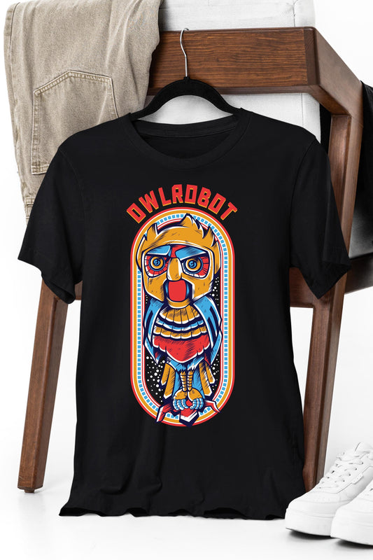 a black t - shirt with a picture of a bear on it