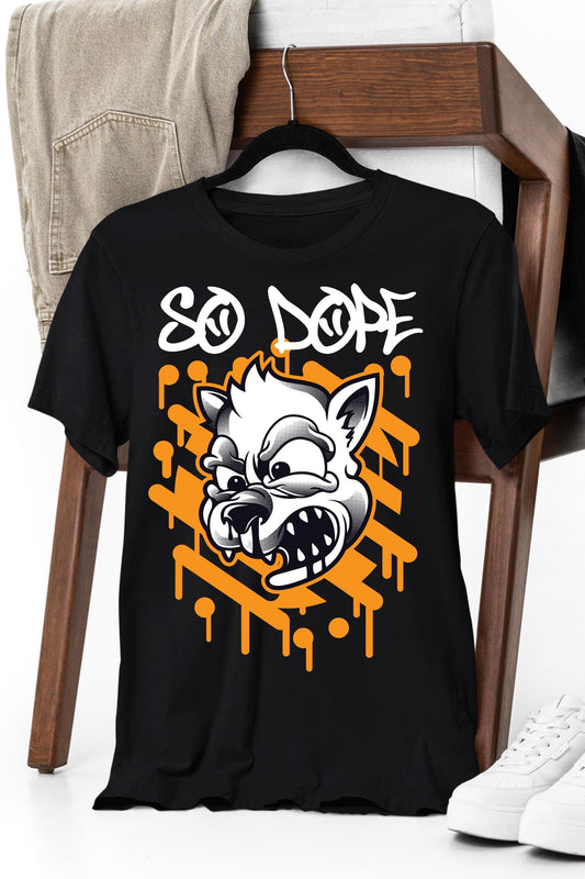 a black t - shirt with an image of a cat on it