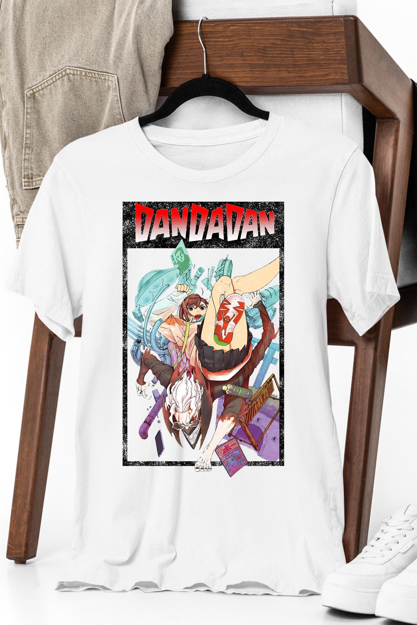 a white t - shirt with a picture of dandalian on it
