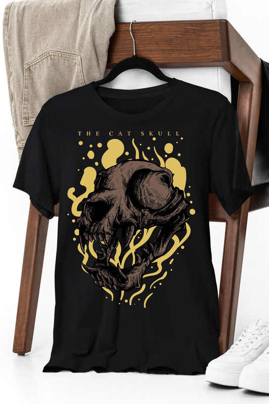 a black t - shirt with a picture of a bear on it