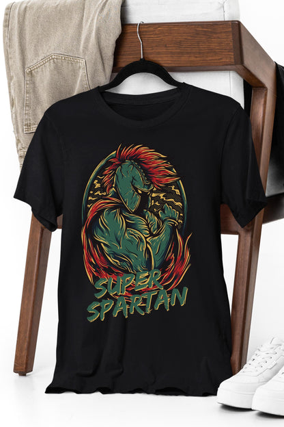a black t - shirt with a picture of a wrestler