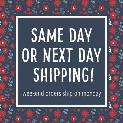 the same day or next day shipping sign