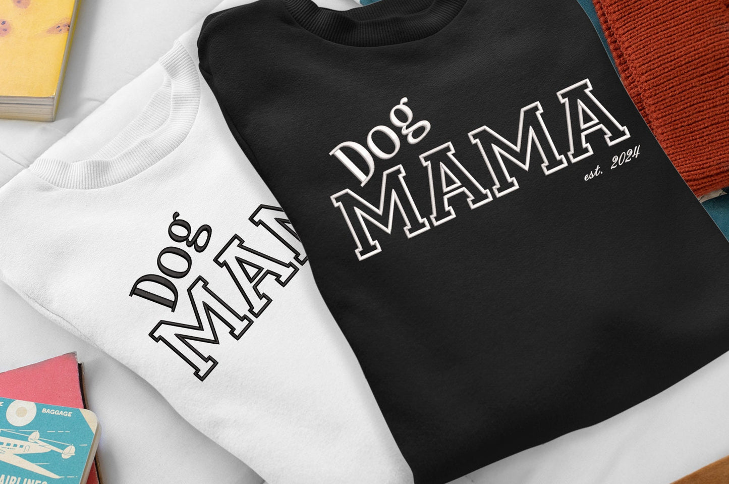 Personalized Embroidered MAMA Sweatshirts -Personalized Text Sweatshirt - Personalized - Weddings - Mother's Day Gift