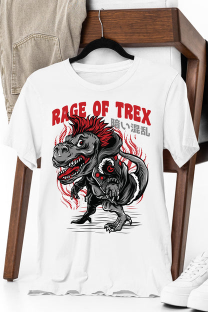 a white t - shirt with a dragon on it