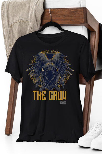 a black t - shirt with a picture of an owl on it
