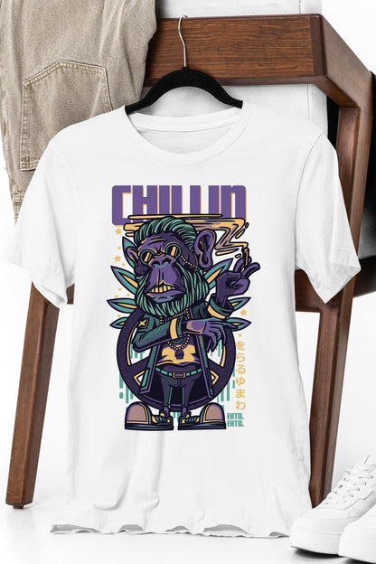 a white t - shirt with a cartoon character on it