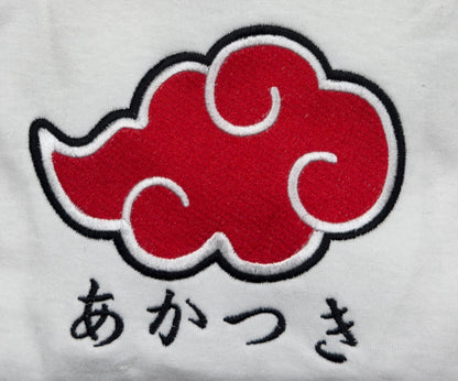 Embroidered Anime Hoodie Handmade Red Cloud, Perfect Gift Idea