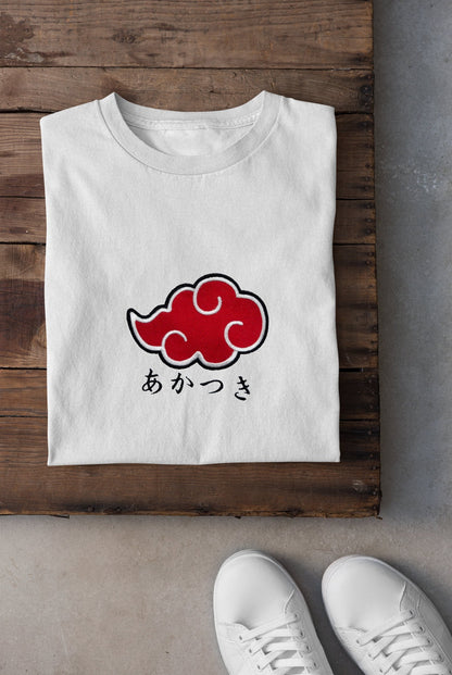 Embroidered Anime Hoodie Handmade Red Cloud, Perfect Gift Idea